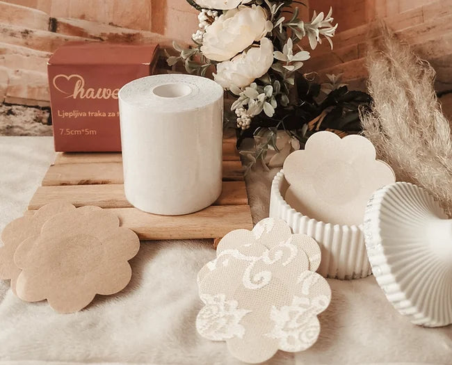 BIJELA traka za grudi + zaštite