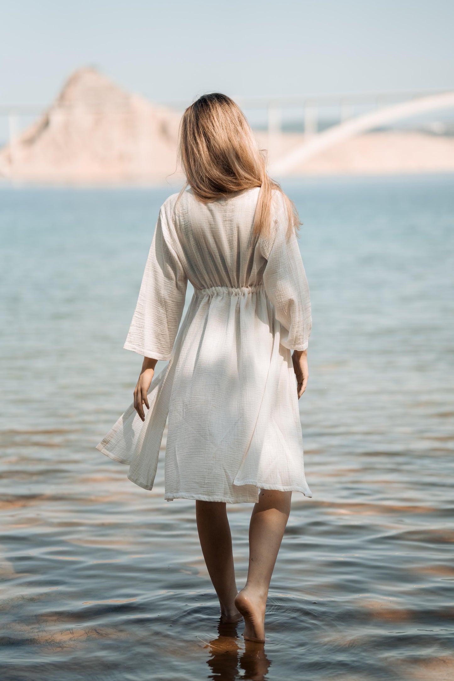 hawe beach pareo/kaftan white