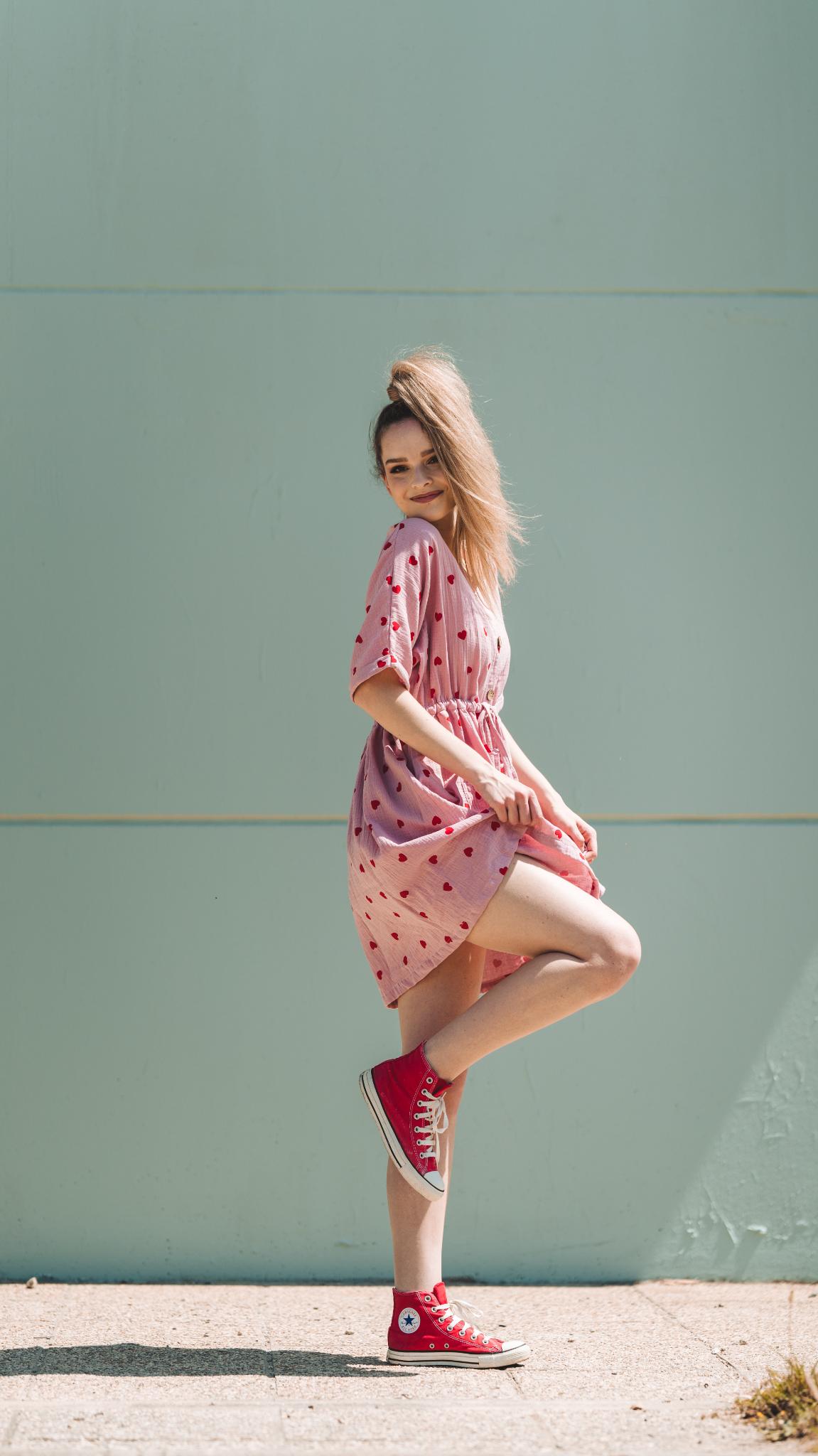 hawe summer loose pink/red hearts